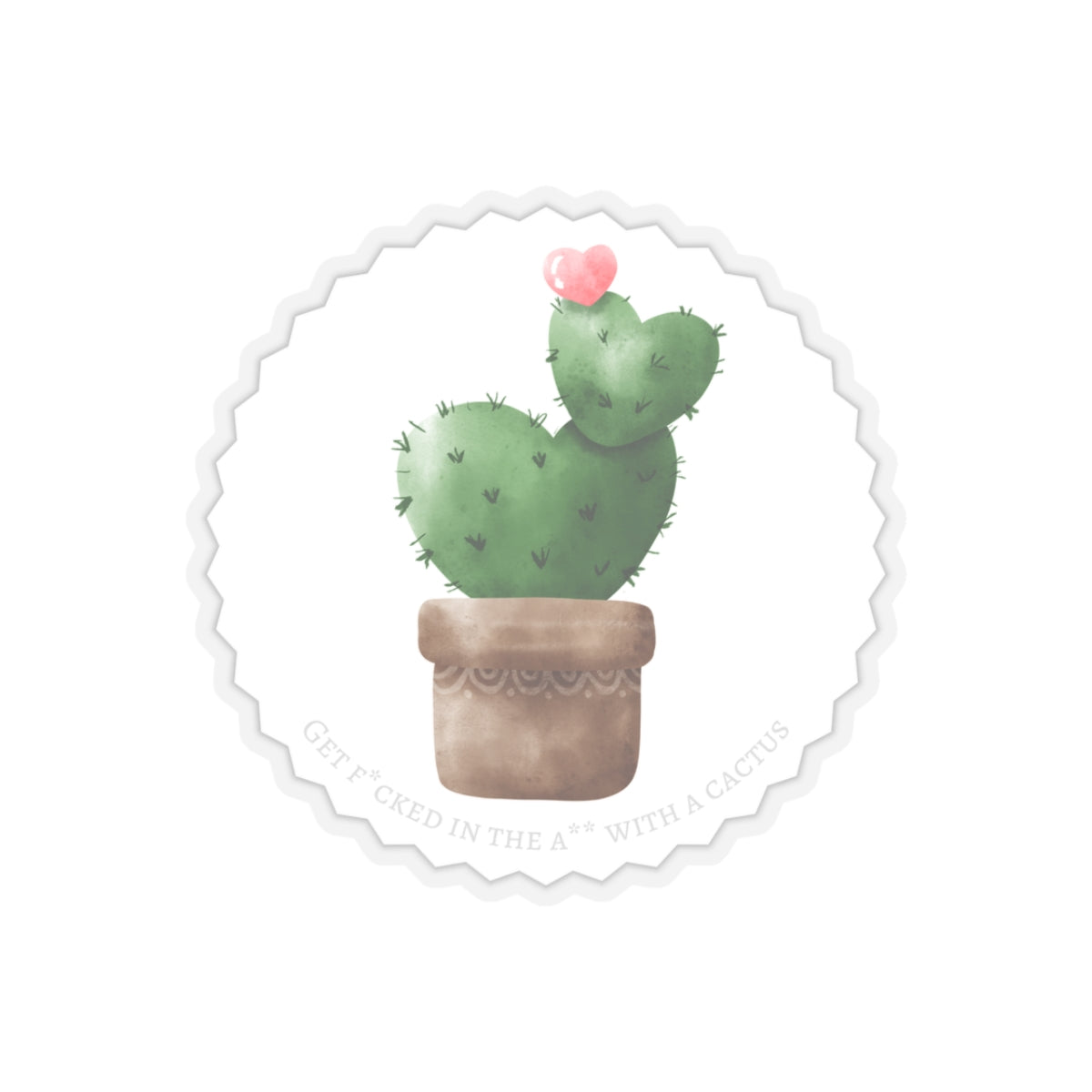 Sassy Cactus Kiss-Cut Sticker