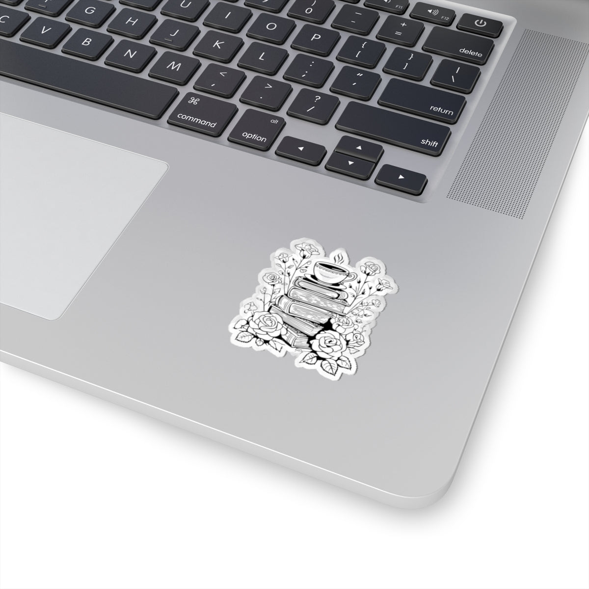 Books & Flowers Kiss-Cut Sticker
