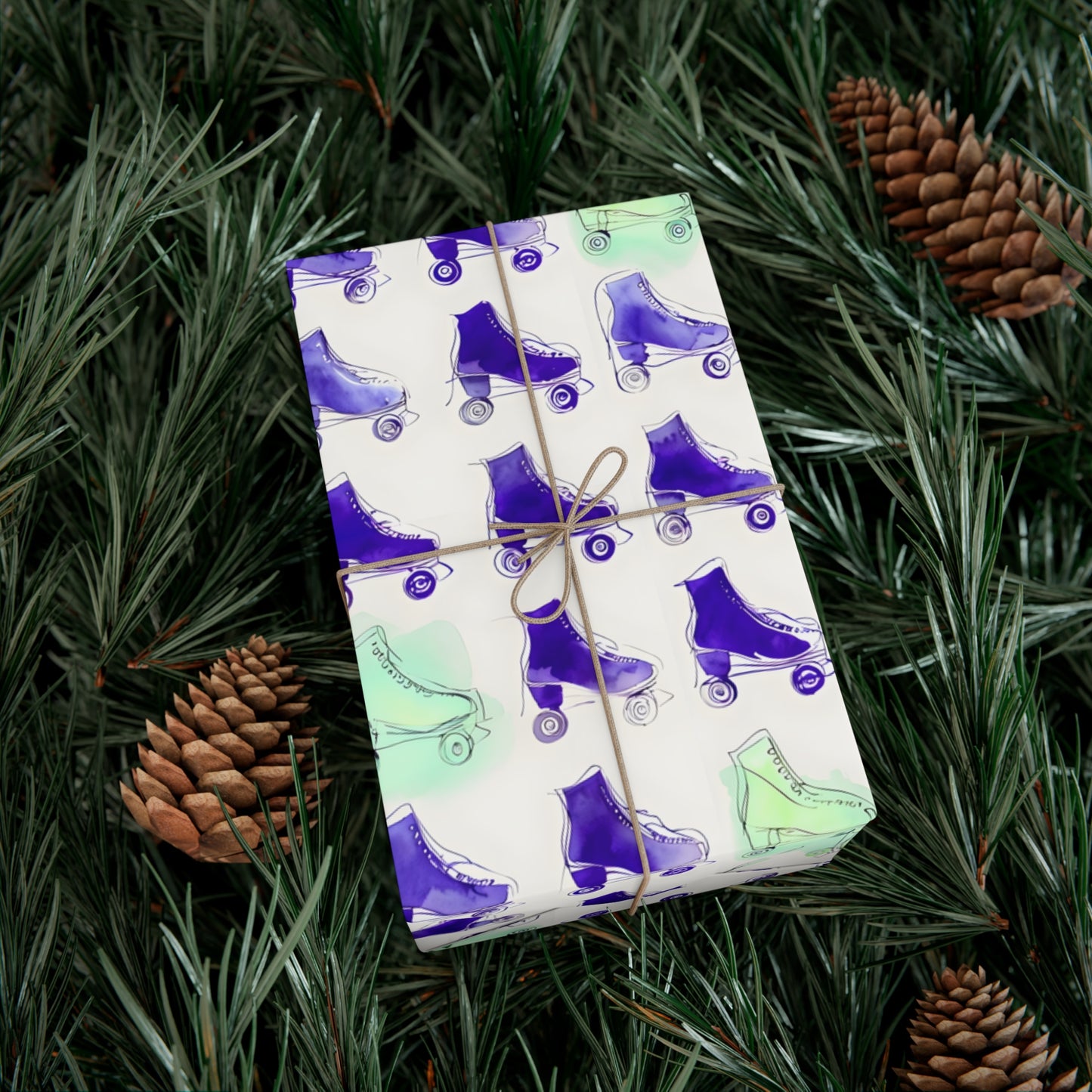Roller Skating Gift Wrapping Paper - Option 5