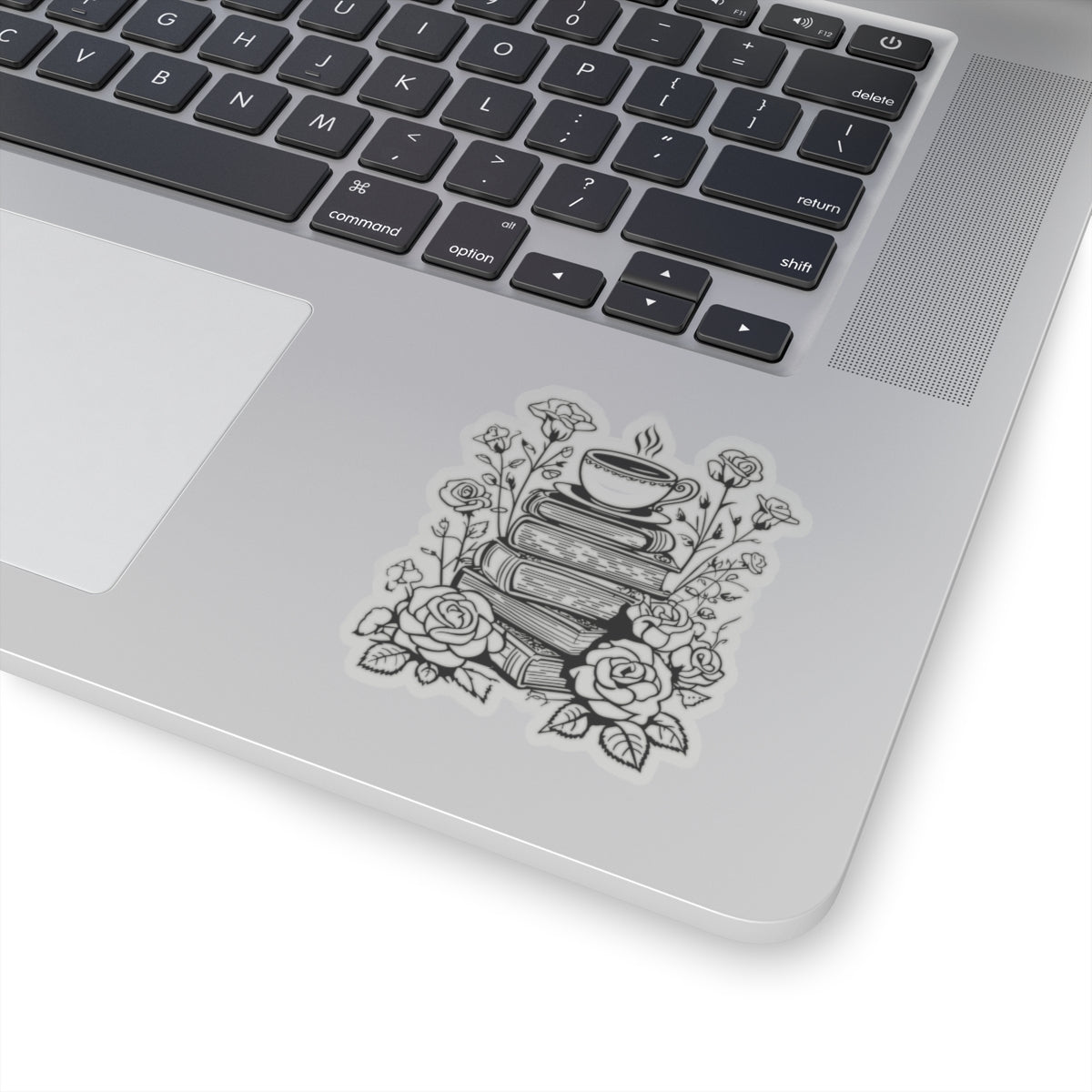 Books & Flowers Kiss-Cut Sticker