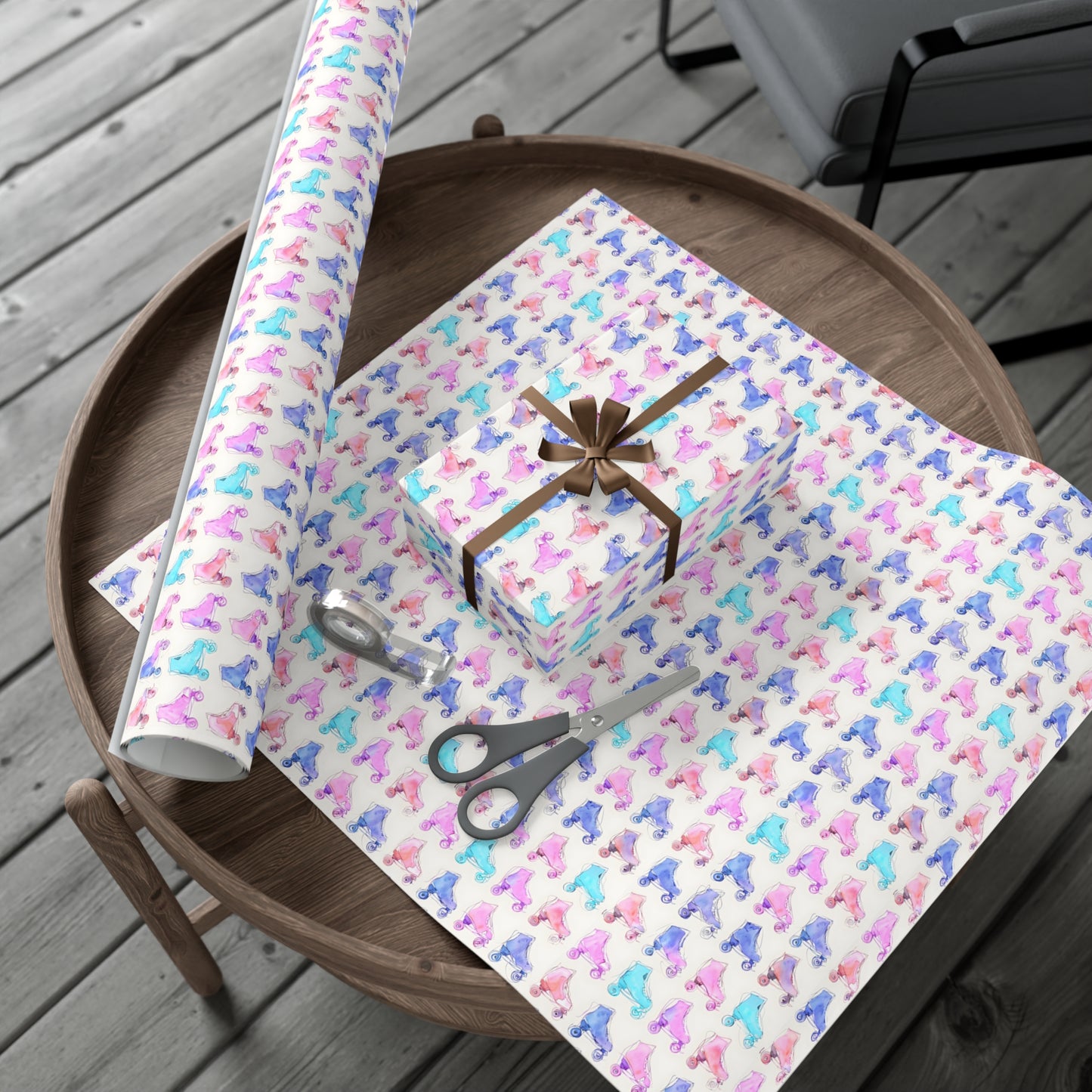 Roller Skating Gift Wrapping Paper - Style 4