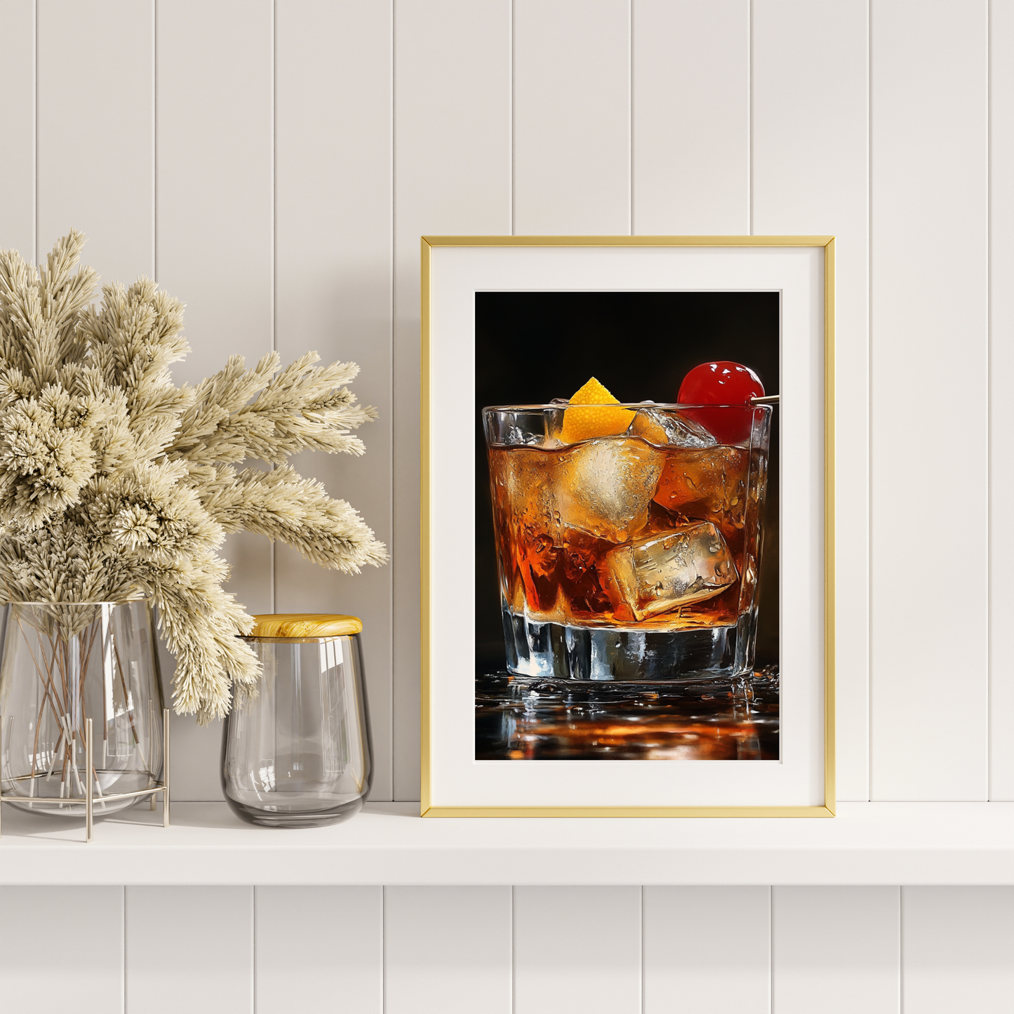 Hyper Realistic Old Fashion Cocktail - Wall Art Digital File