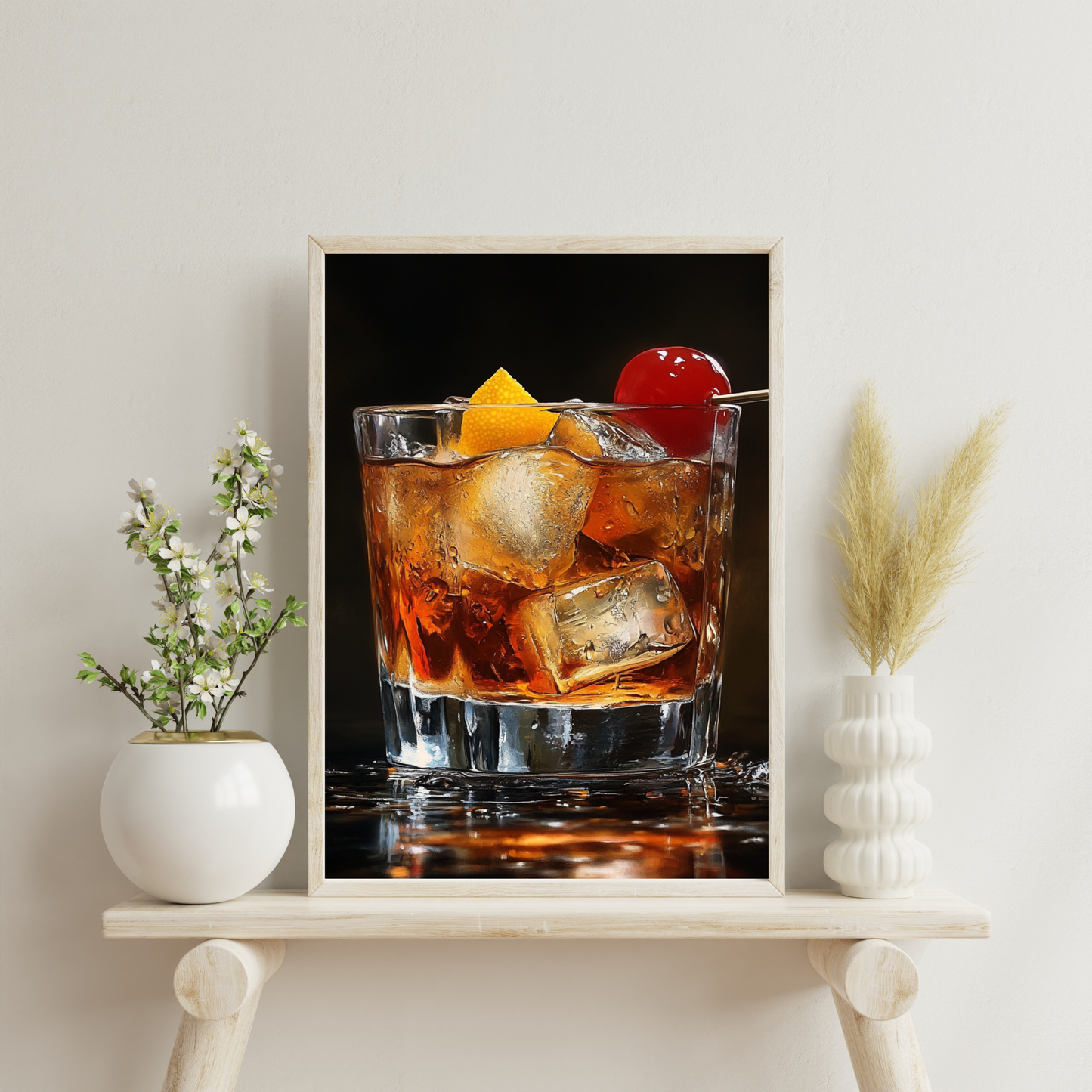 Hyper Realistic Old Fashion Cocktail - Wall Art Digital File