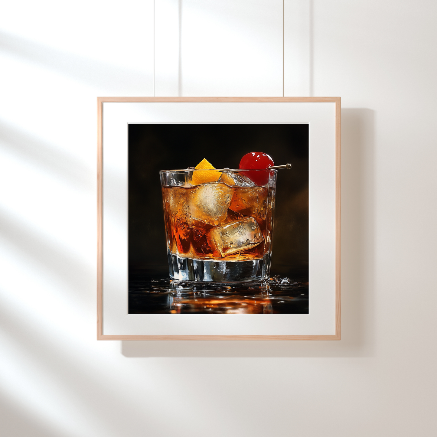 Hyper Realistic Old Fashion Cocktail - Wall Art Digital File