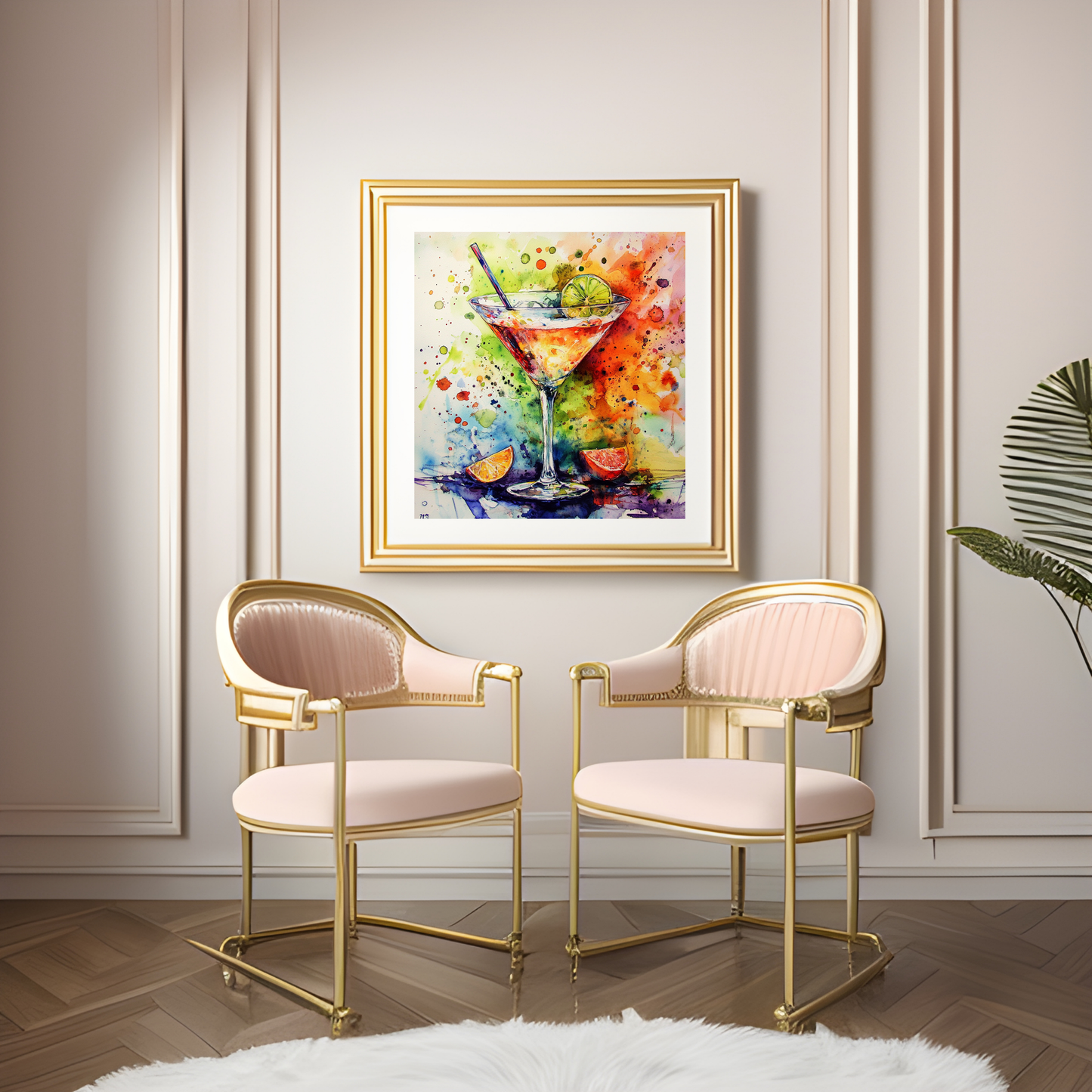 Water Color Martini - Wall Art Digital File