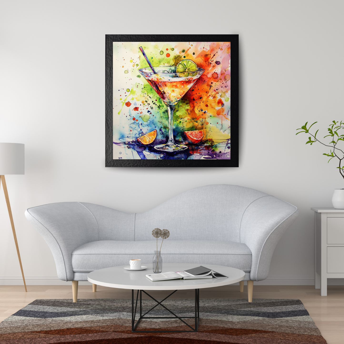 Water Color Martini - Wall Art Digital File