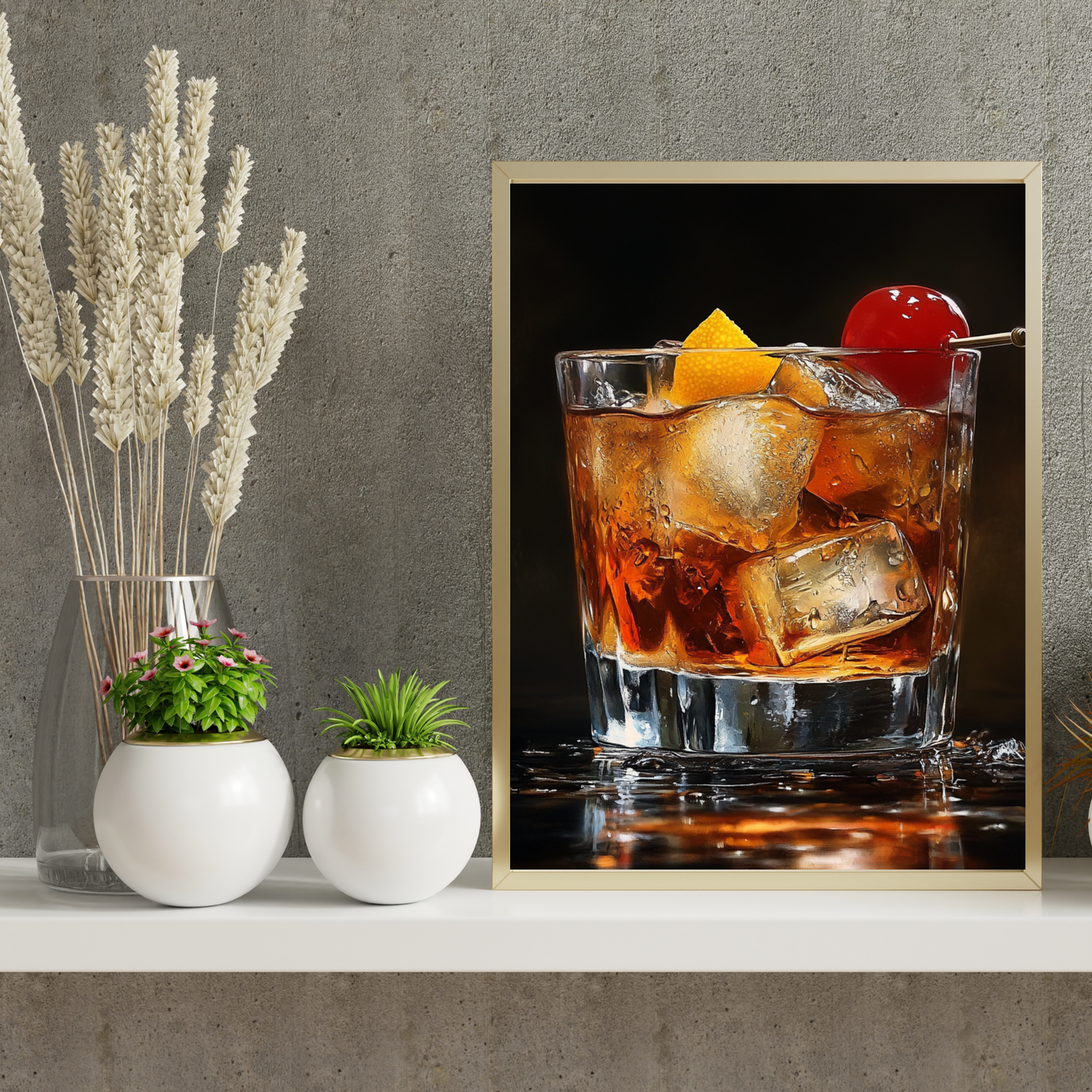 Hyper Realistic Old Fashion Cocktail - Wall Art Digital File