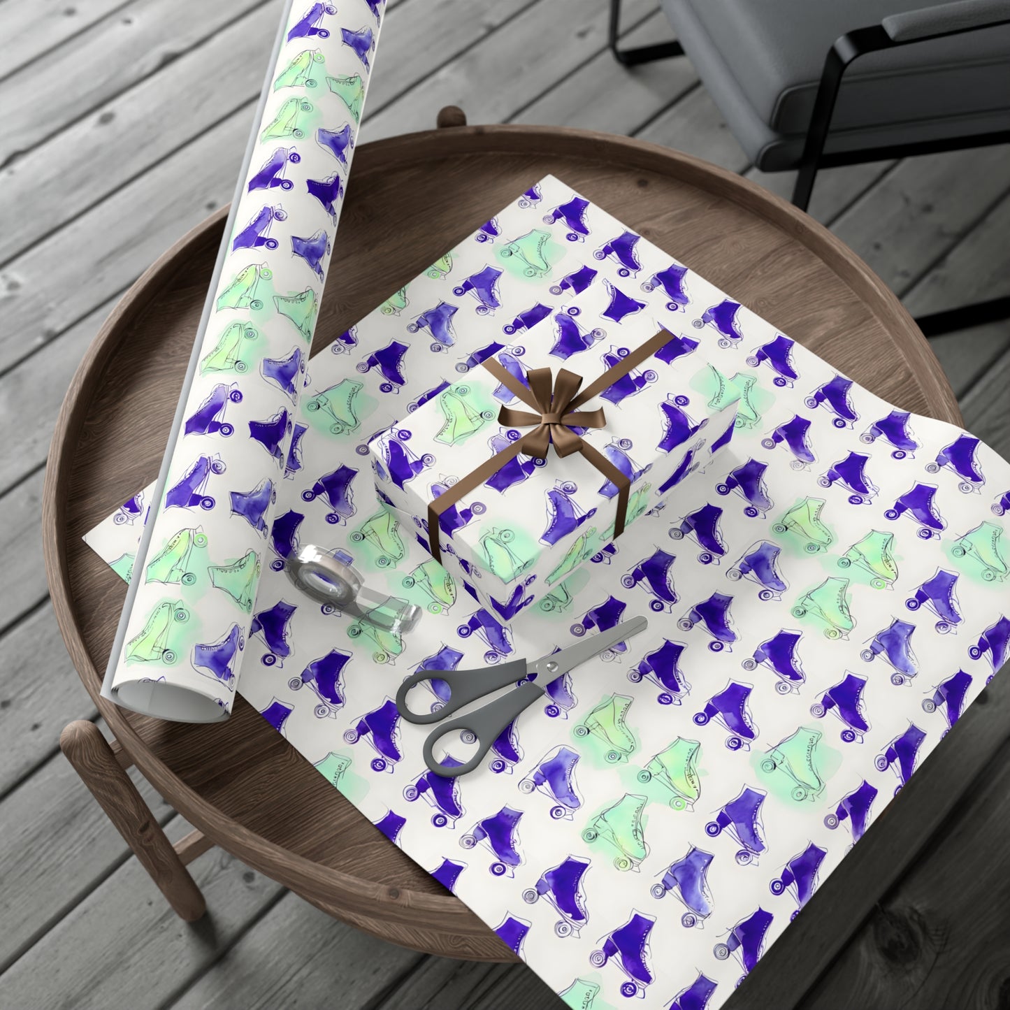 Roller Skating Gift Wrapping Paper - Option 5