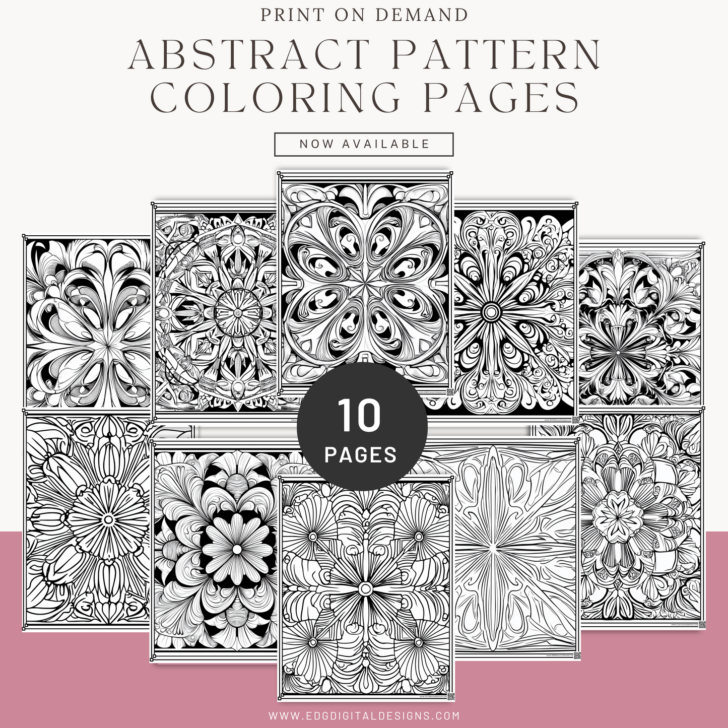 Adult coloring pages, Abstract coloring pages