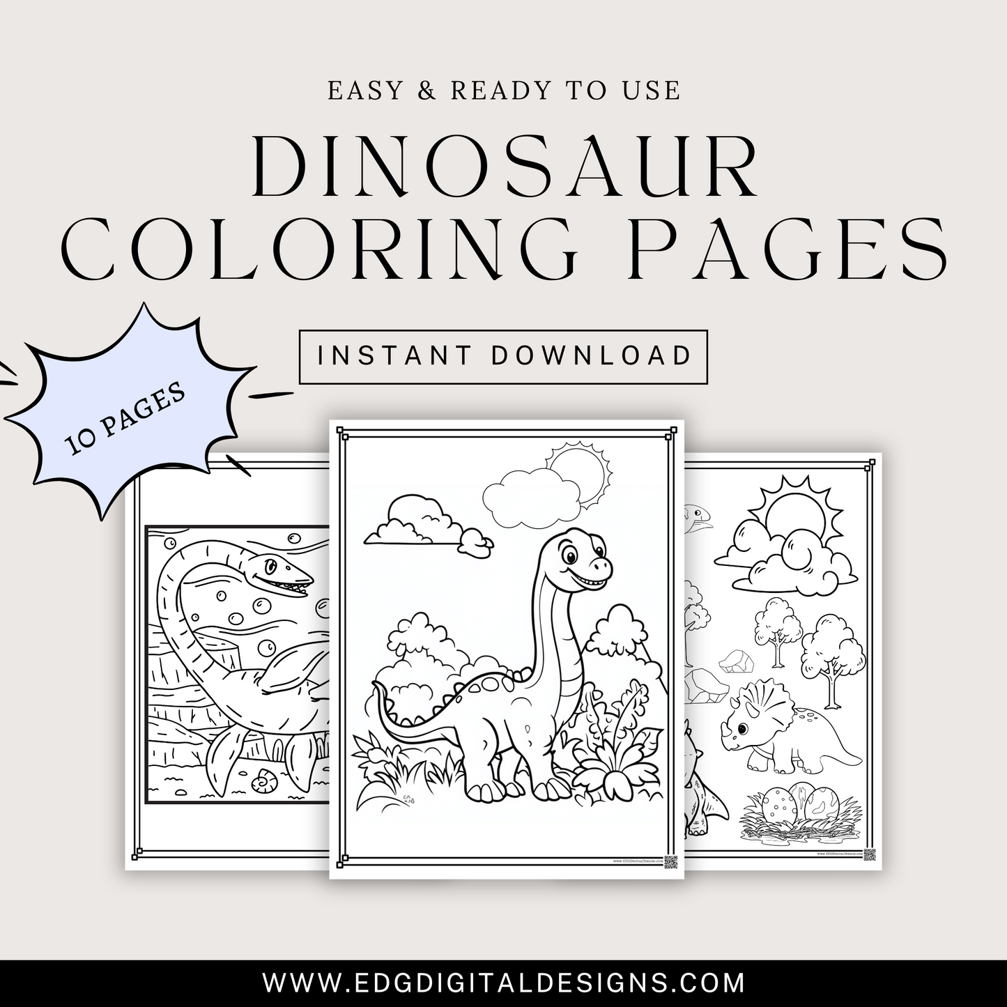 Dinosaur coloring pages