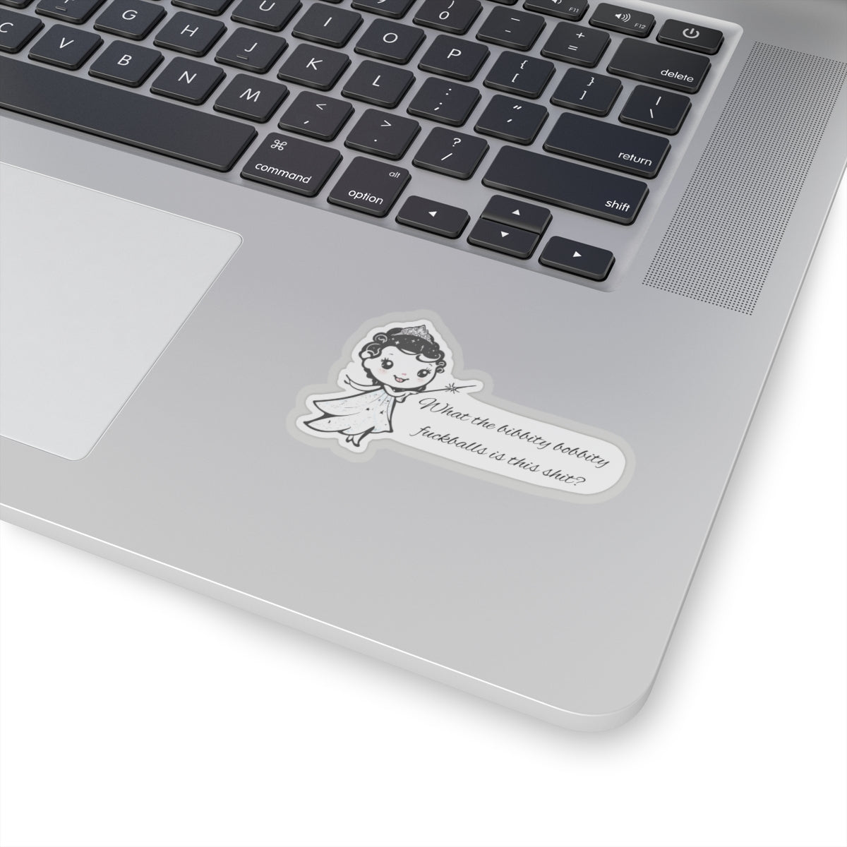 fairy sticker on a laptop with a clear background