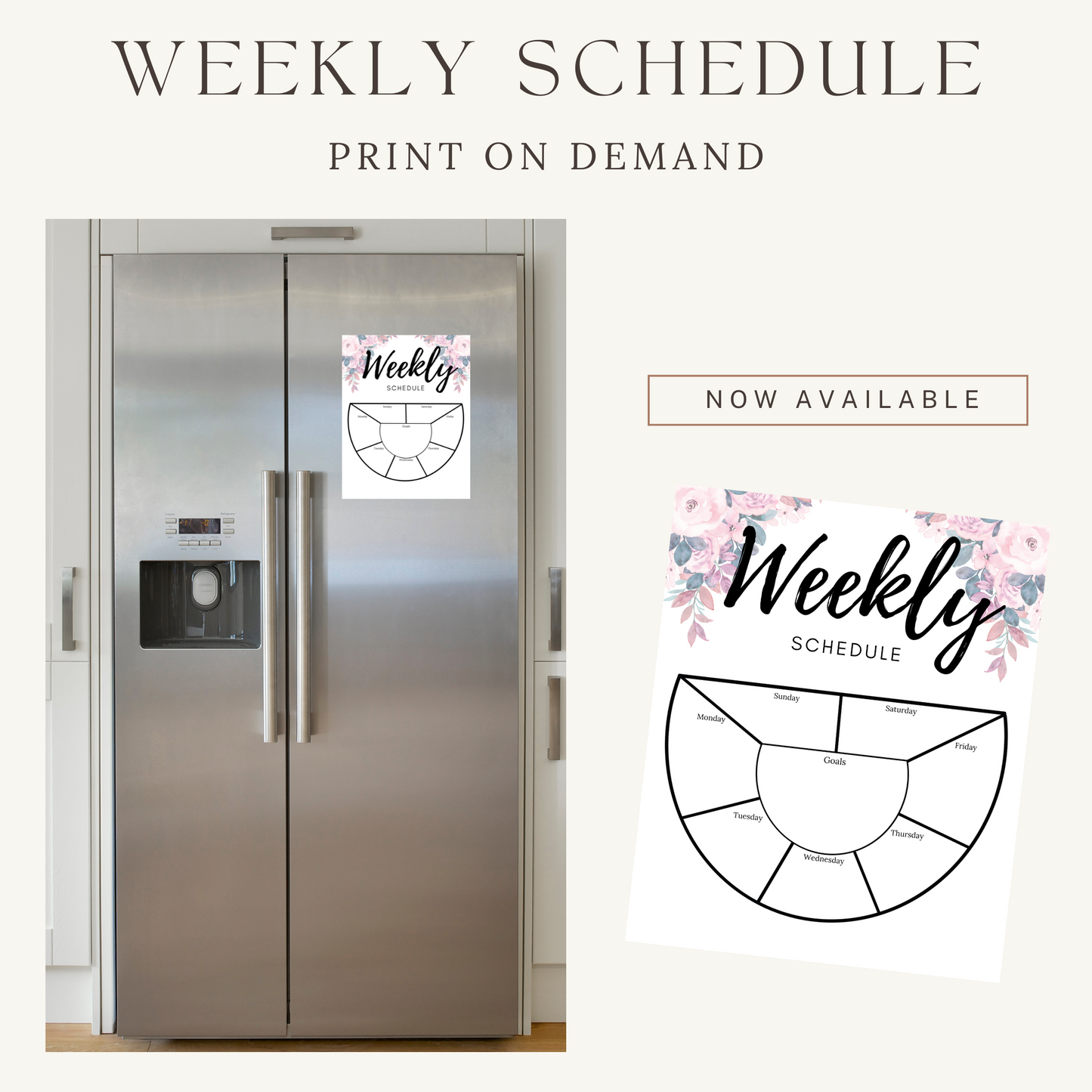 Weekly Schedule - Floral 4