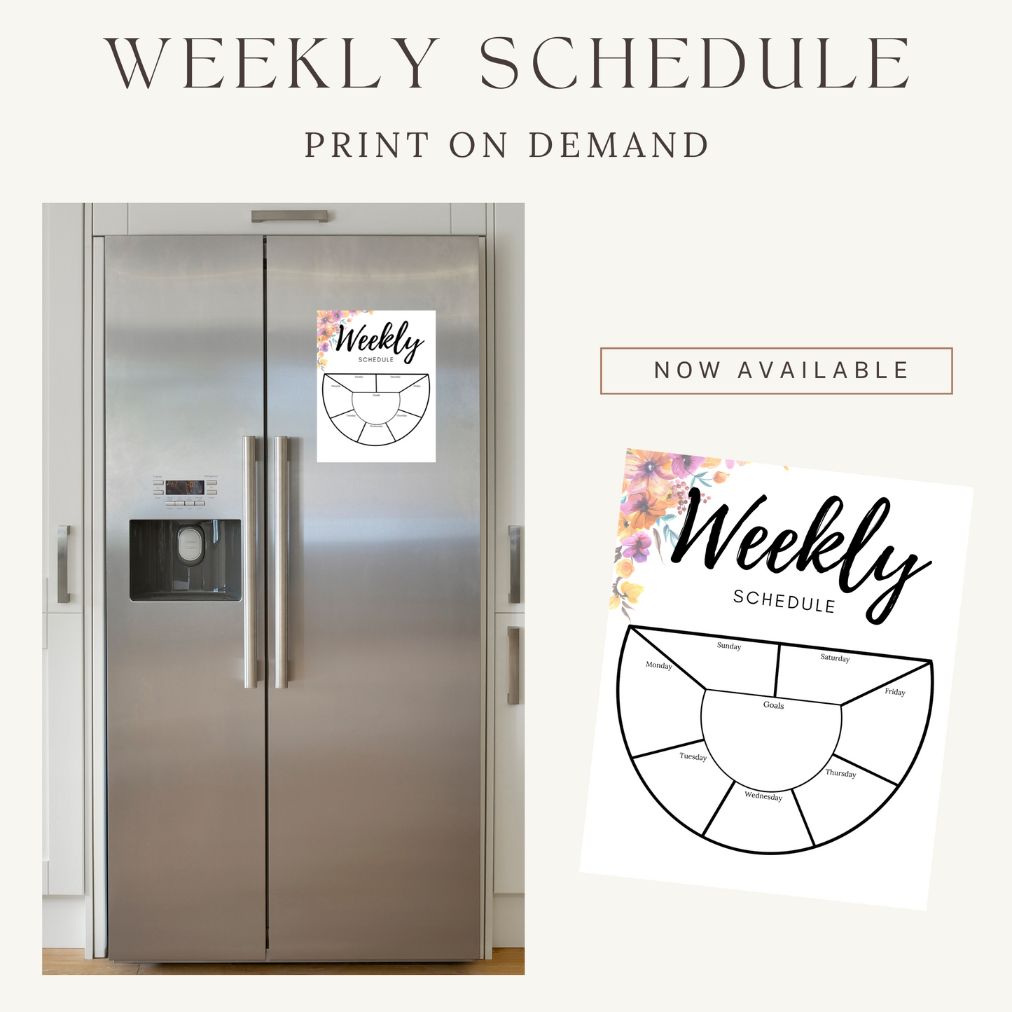 Weekly Schedule - Floral 7