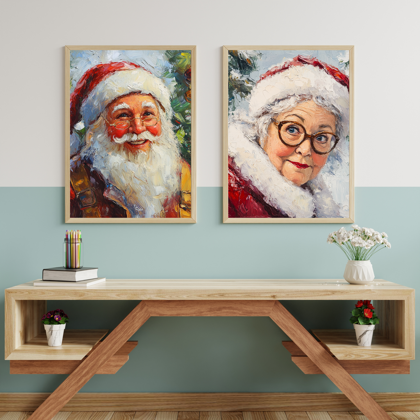 Mr. & Mrs. Clause Set - Wall Art Digital File