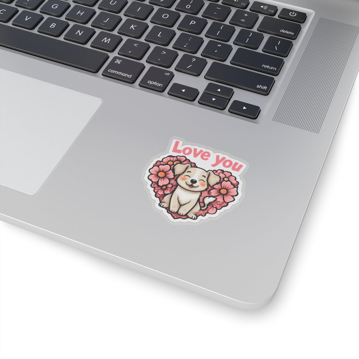 Love You Puppy Kiss-Cut Sticker