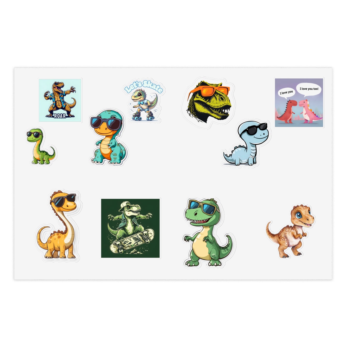 Cool Dinosaur Sticker Sheet