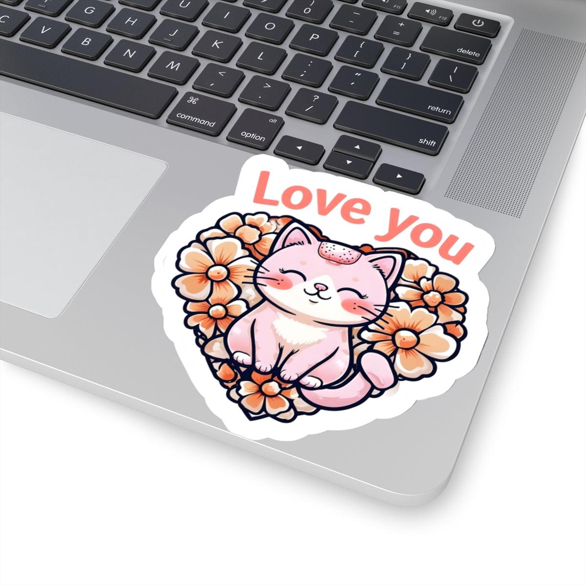 Love You Kitty Kiss-Cut Sticker