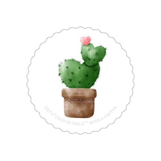 Sassy Cactus Kiss-Cut Sticker