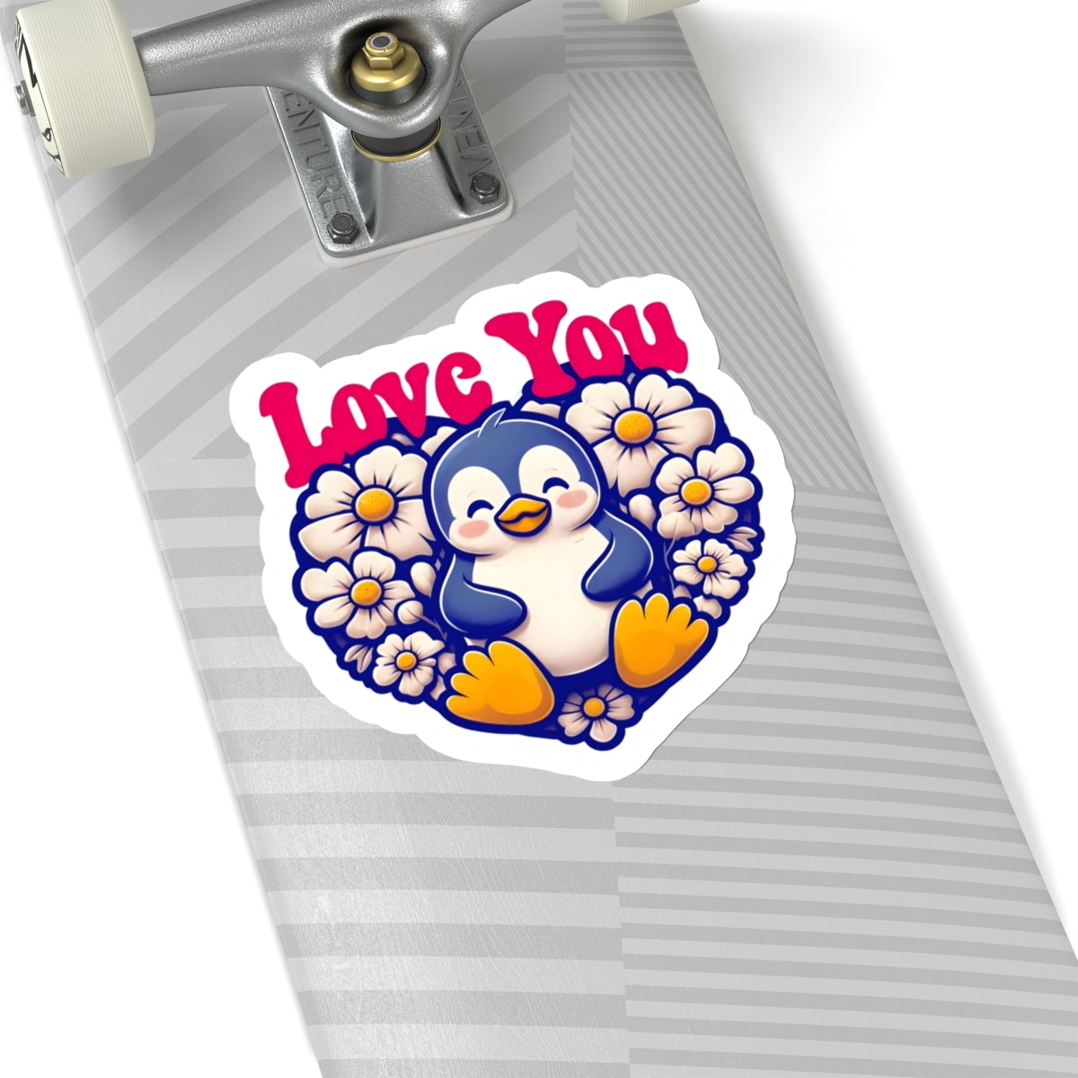 Love You Penguin Kiss-Cut Sticker