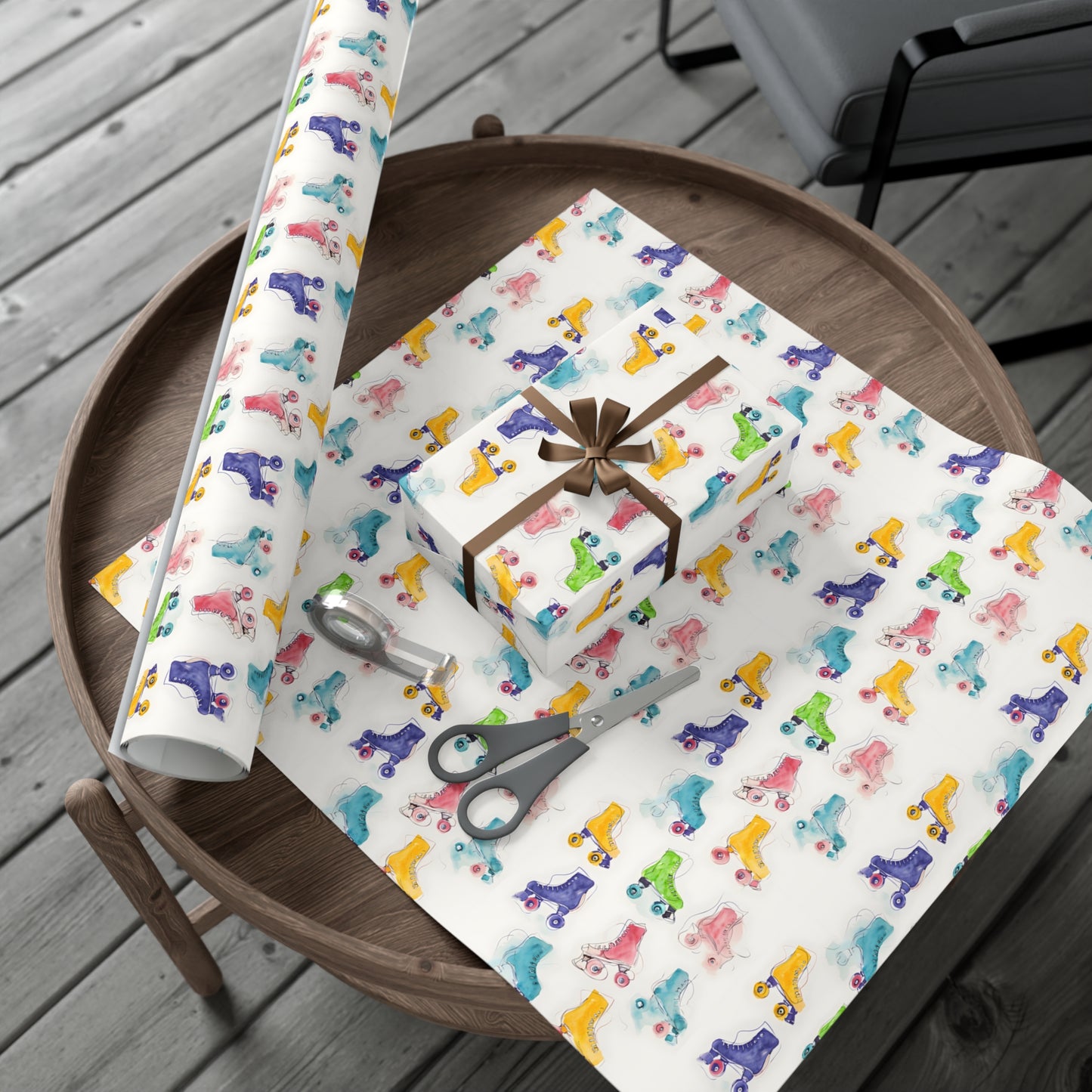 Roller Skating Gift Wrapping Paper - Style 3