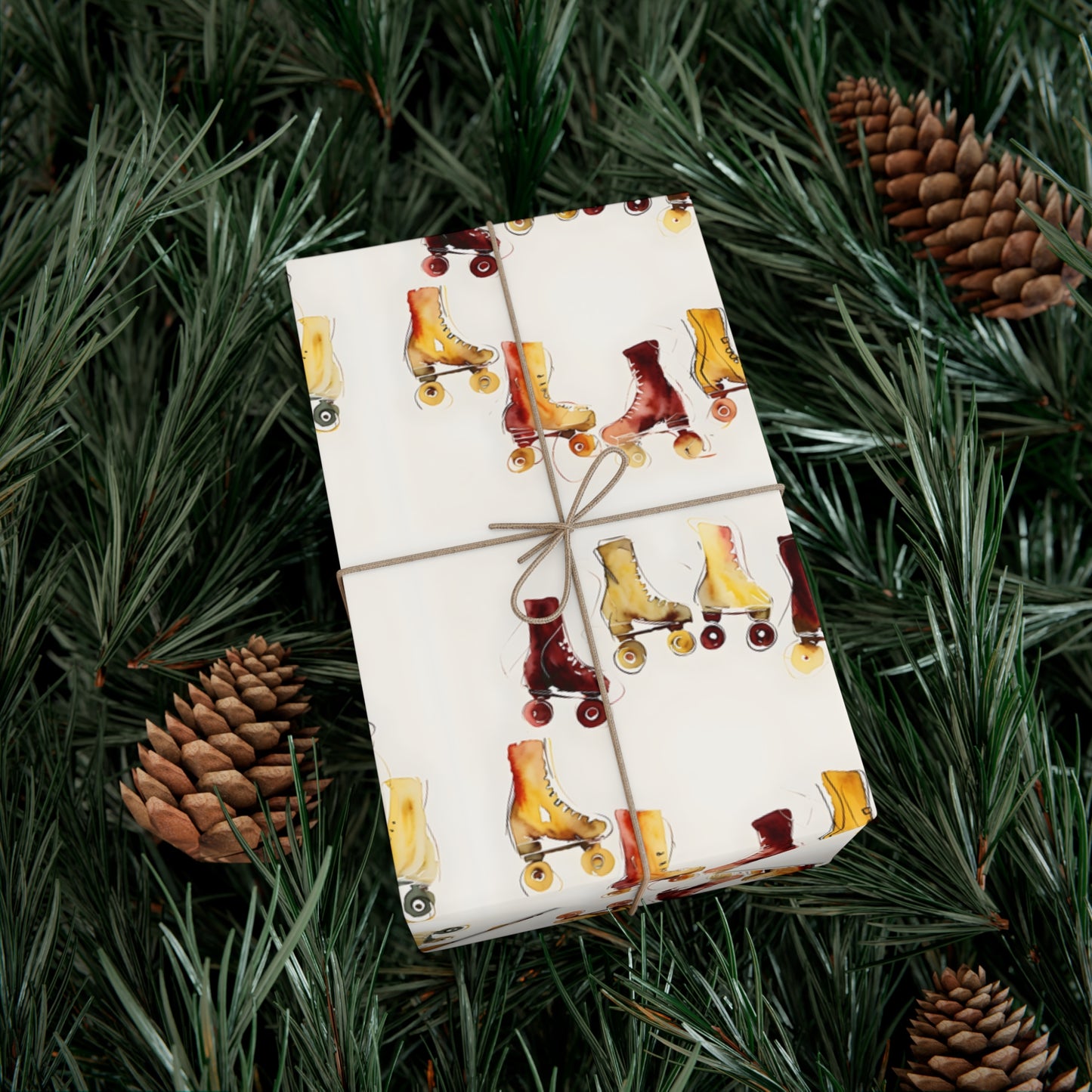 Roller Skating Gift Wrapping Paper - Option 6