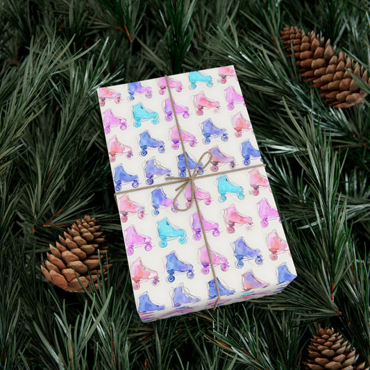 Roller Skating Gift Wrapping Paper - Style 4