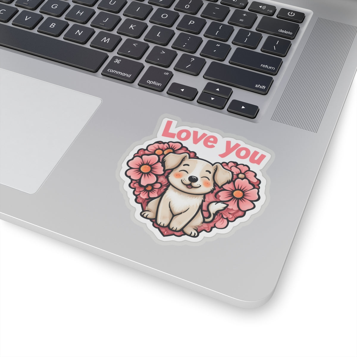 Love You Puppy Kiss-Cut Sticker