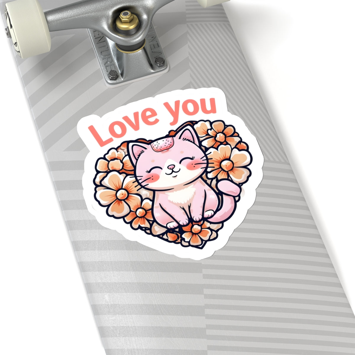 Love You Kitty Kiss-Cut Sticker