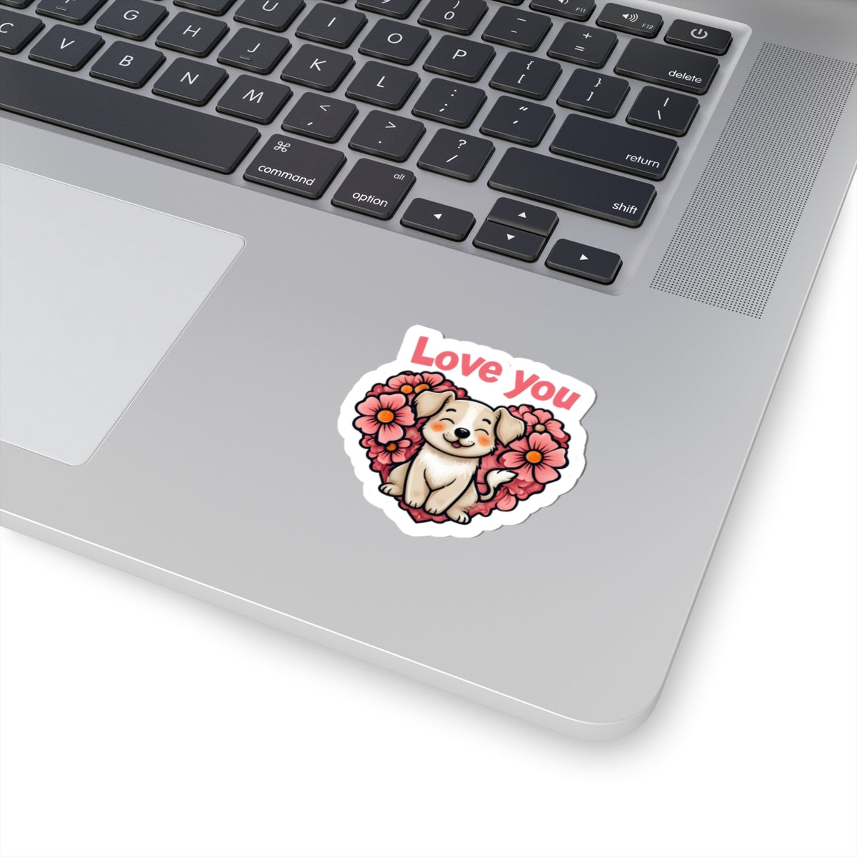 Love You Puppy Kiss-Cut Sticker