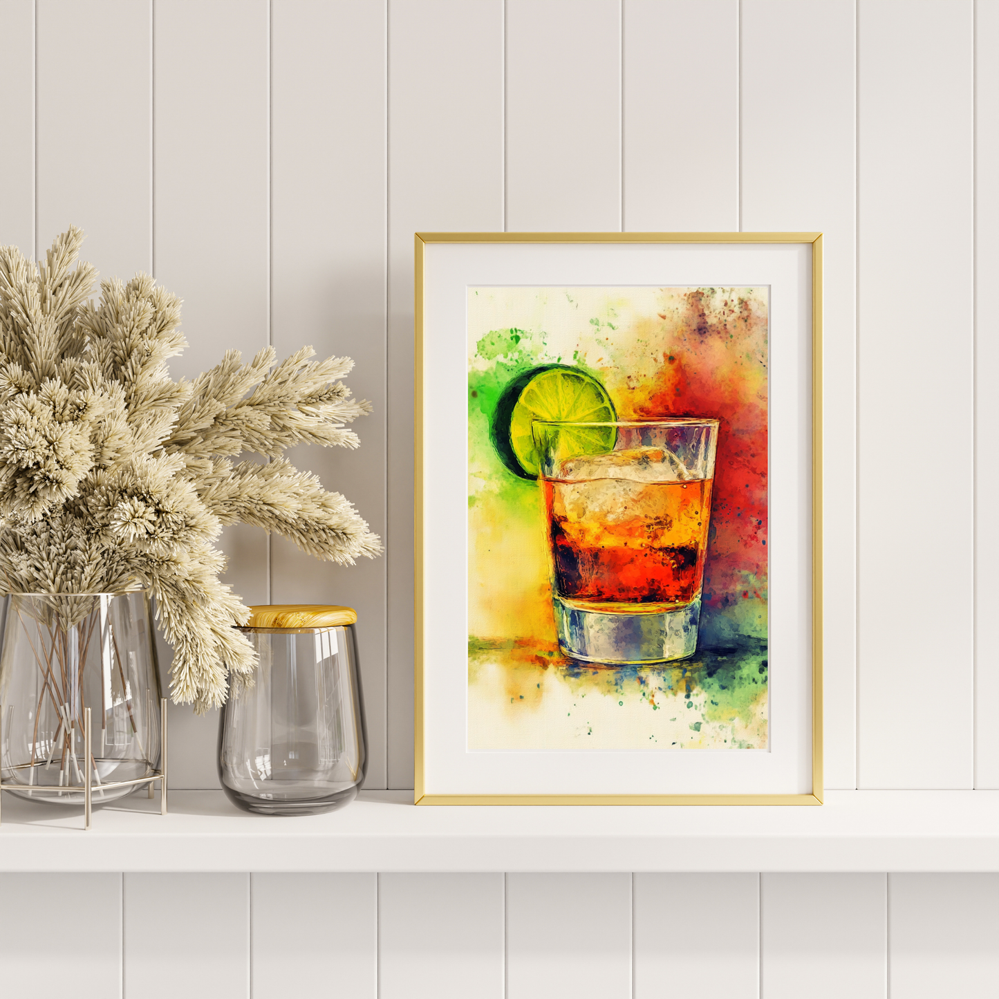 Water Color Shot of Tequila - Wall Art Digital File