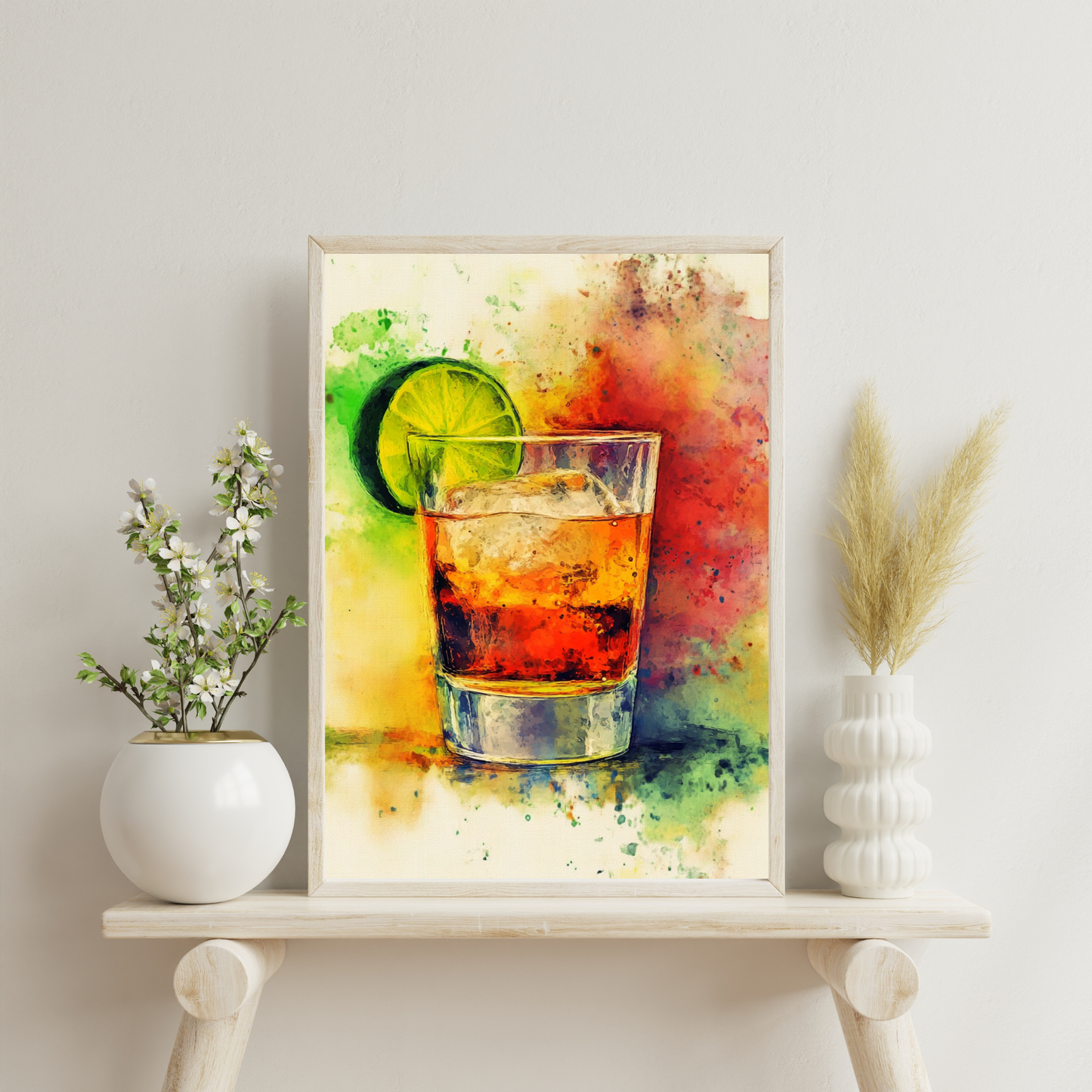 Water Color Shot of Tequila - Wall Art Digital File