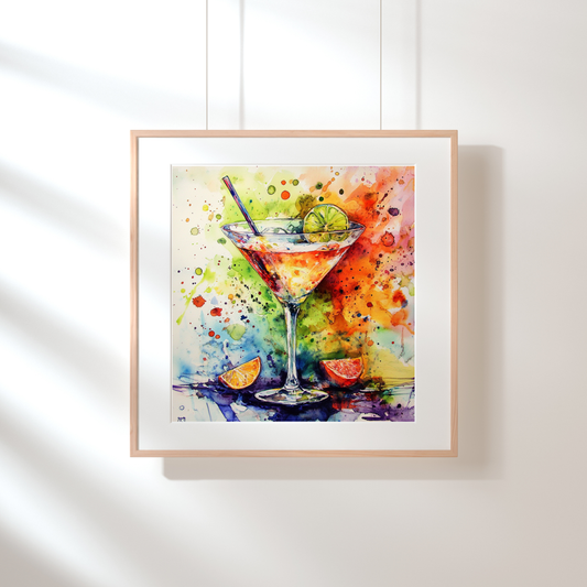 Water Color Martini - Wall Art Digital File