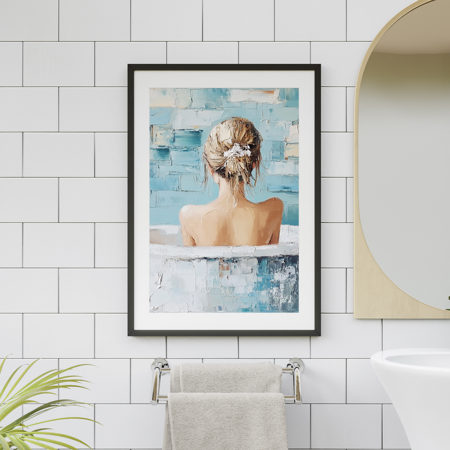 Lady in a tub 2 - Wall Art Digital File