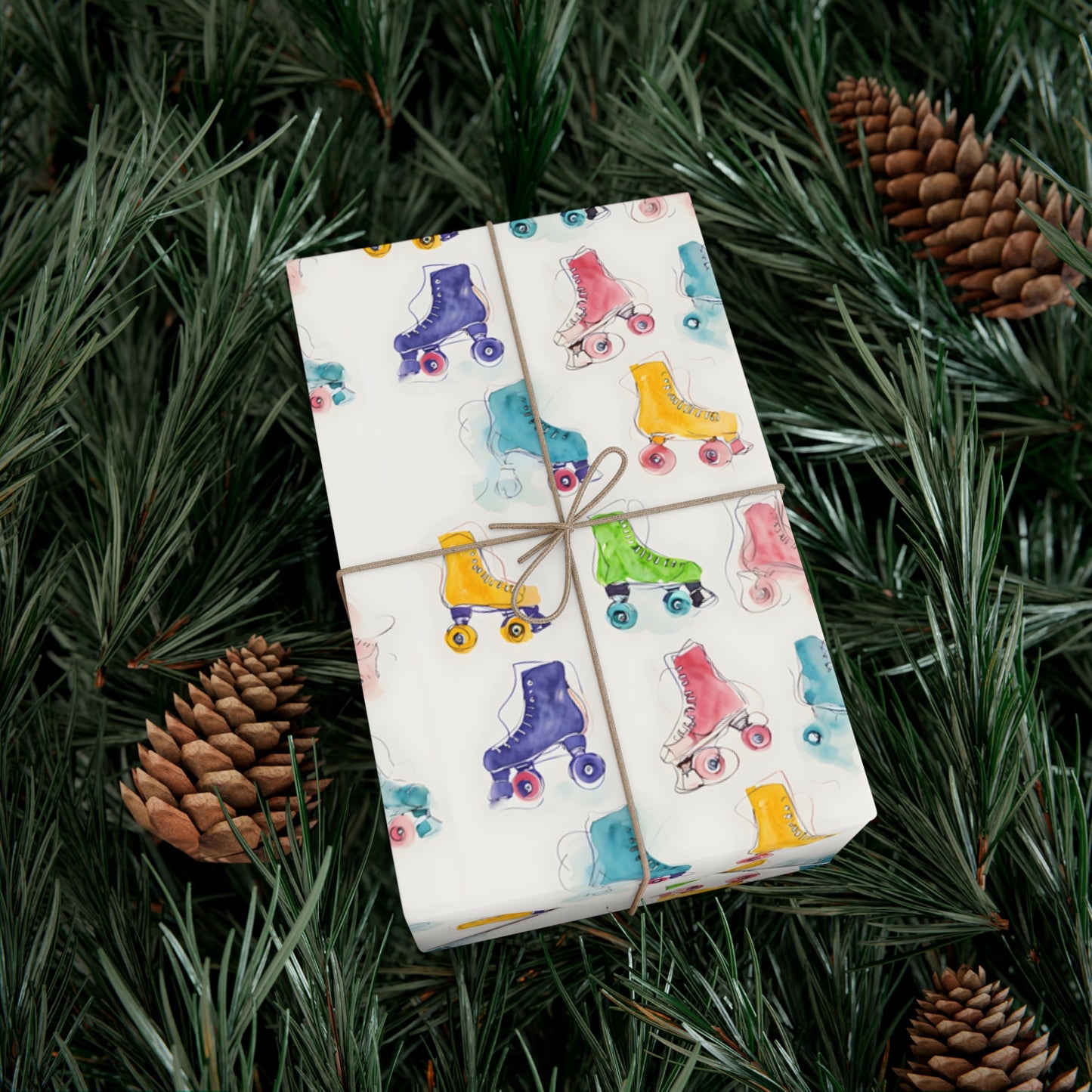 Roller Skating Gift Wrapping Paper - Style 3