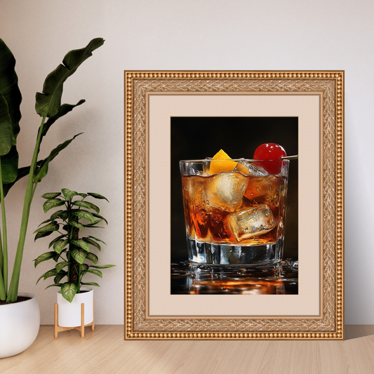 Hyper Realistic Old Fashion Cocktail - Wall Art Digital File