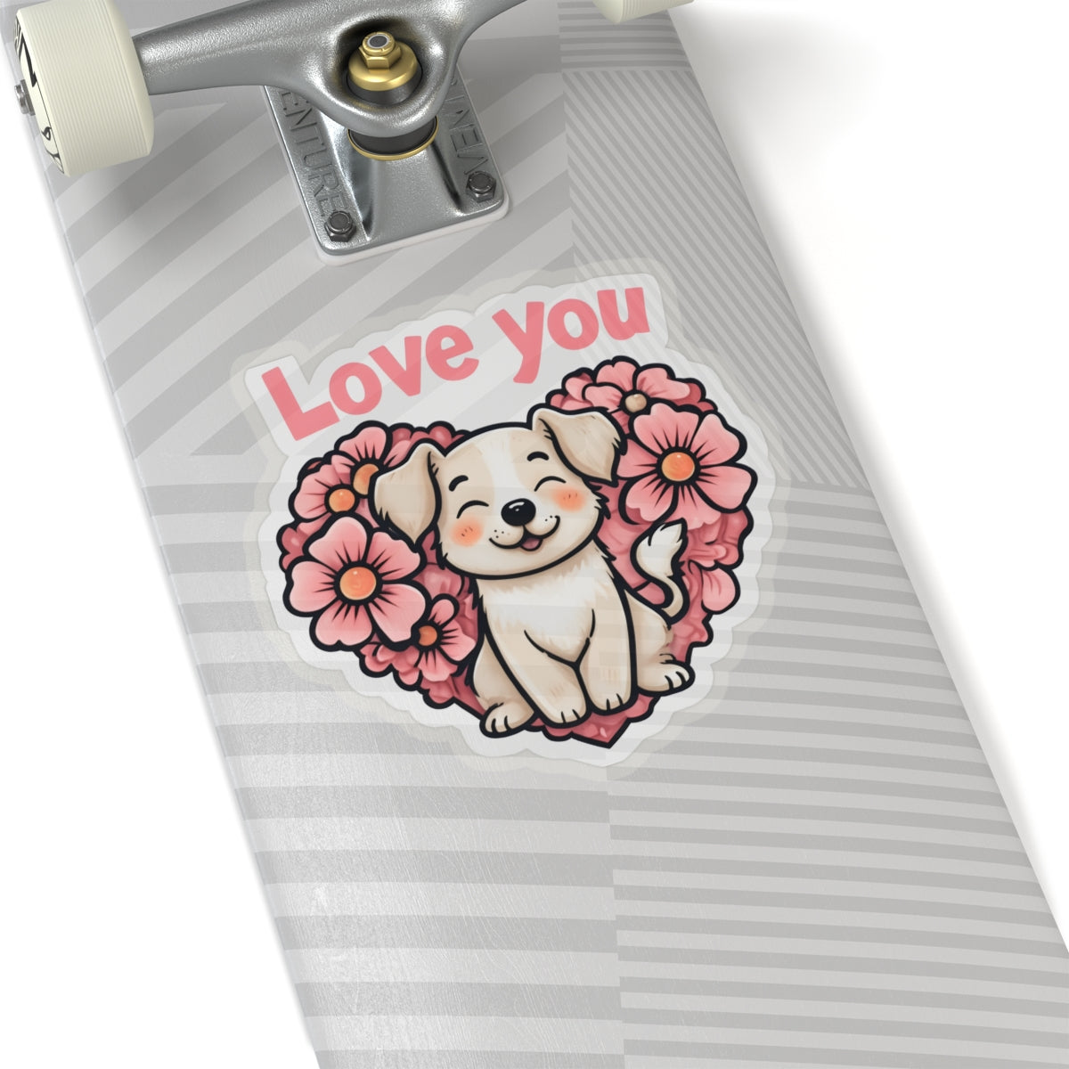 Love You Puppy Kiss-Cut Sticker