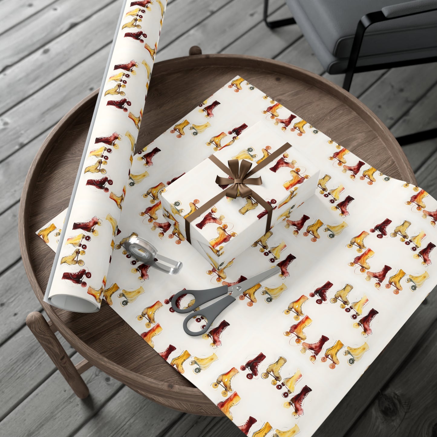 Roller Skating Gift Wrapping Paper - Option 6