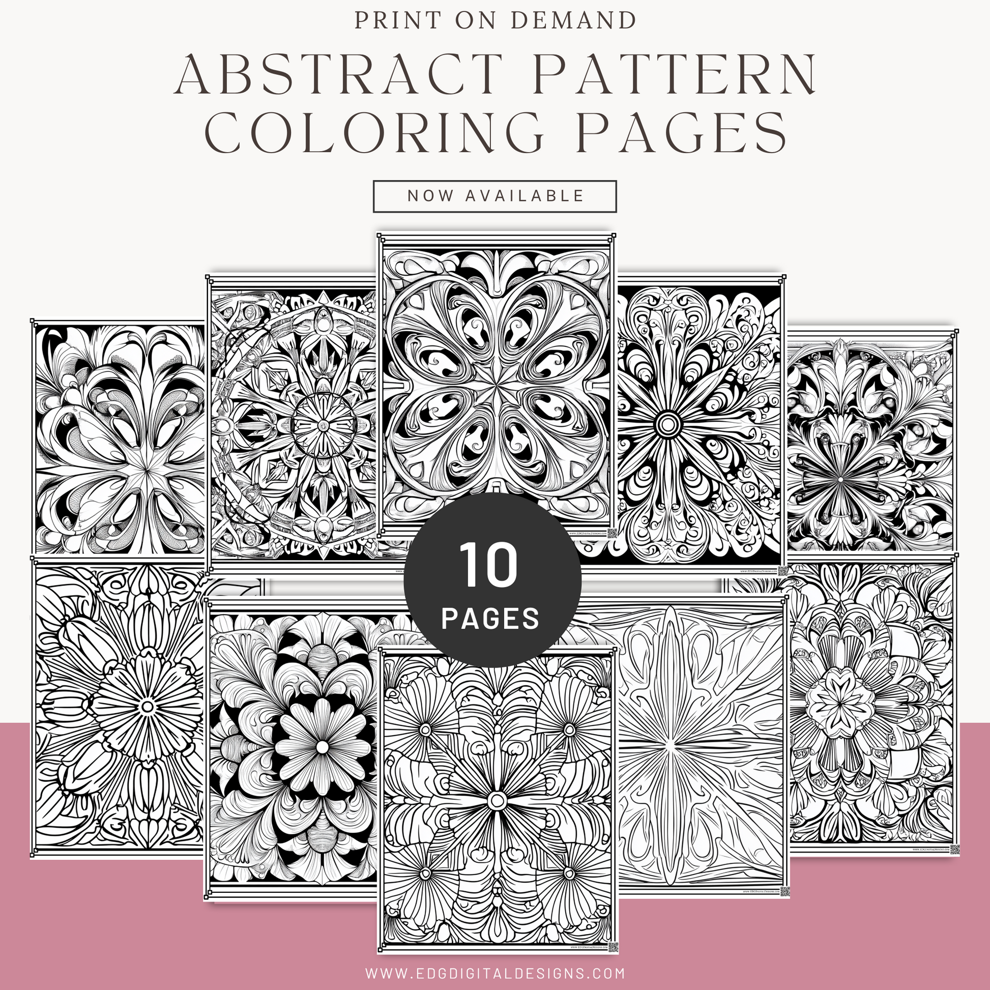 Adult coloring pages, Abstract coloring pages