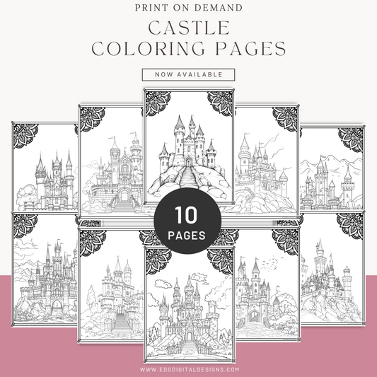 Adult Coloring pages, Castle Coloring pages, beautiful adult coloring pages