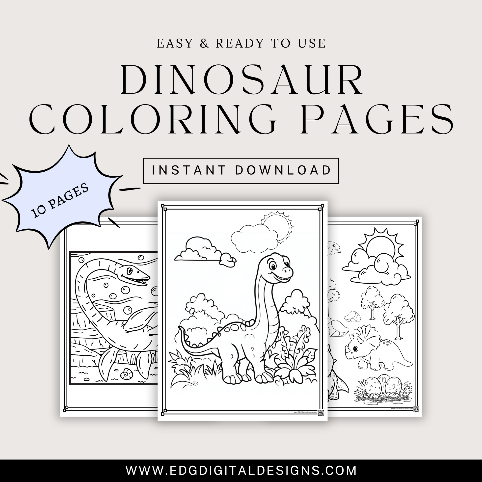 Dinosaur coloring pages