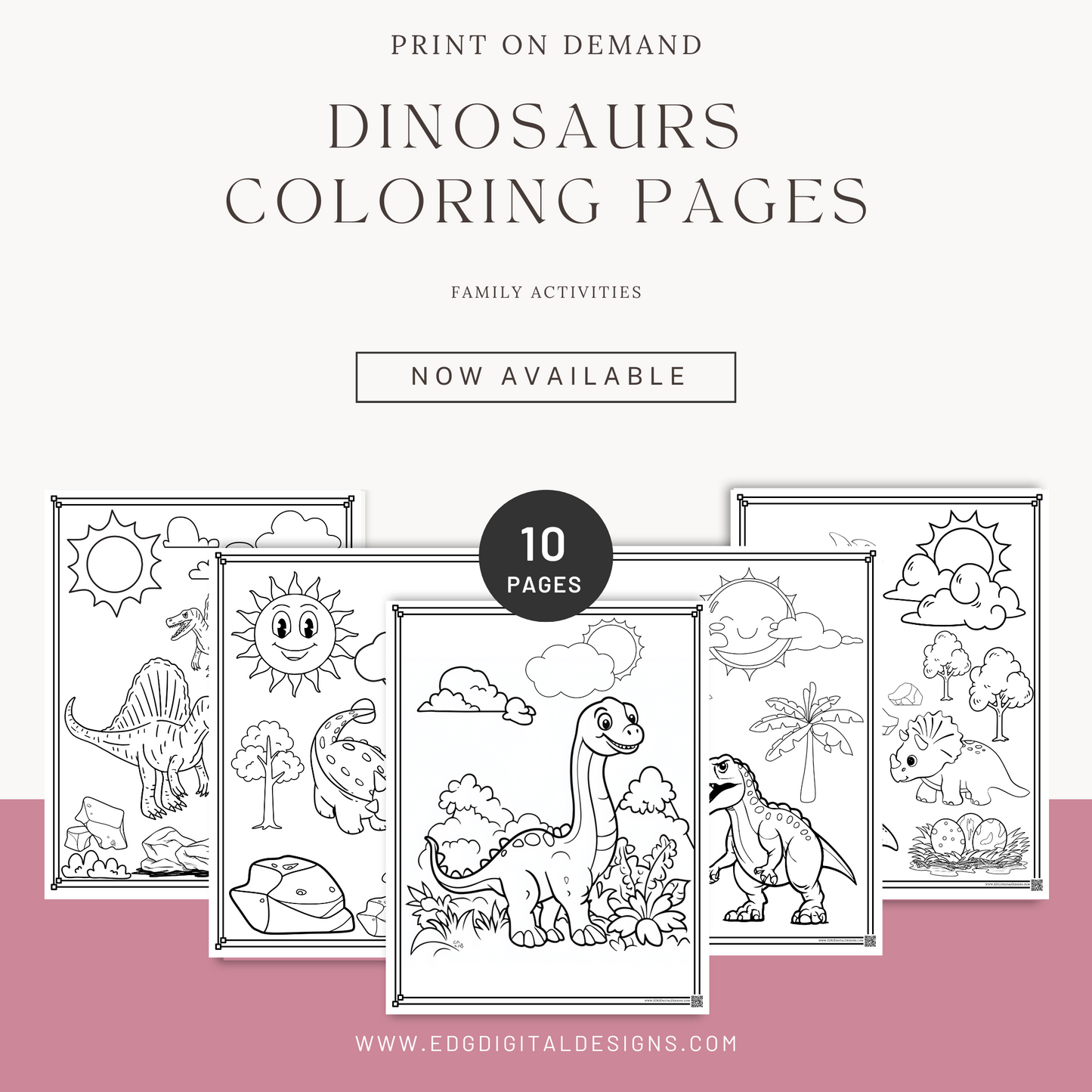 Dinosaur coloring pages