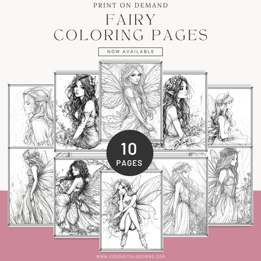 Beautiful Fairy Adult Coloring Pages