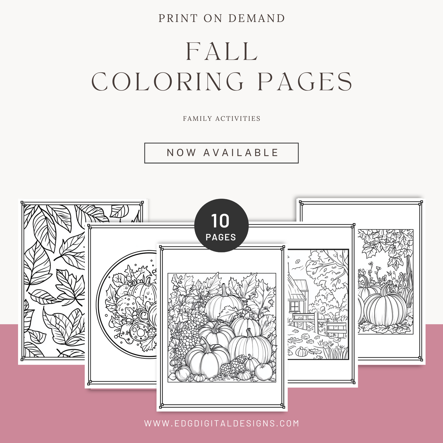 Thanksgiving Coloring Pages - Pack of 10 designs