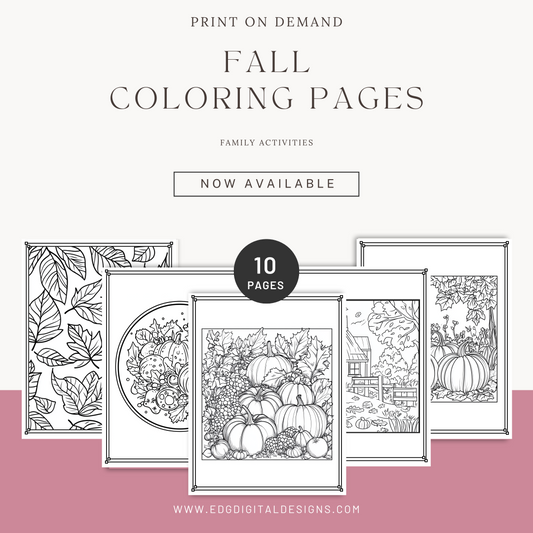 Thanksgiving Coloring Pages - Pack of 10 designs