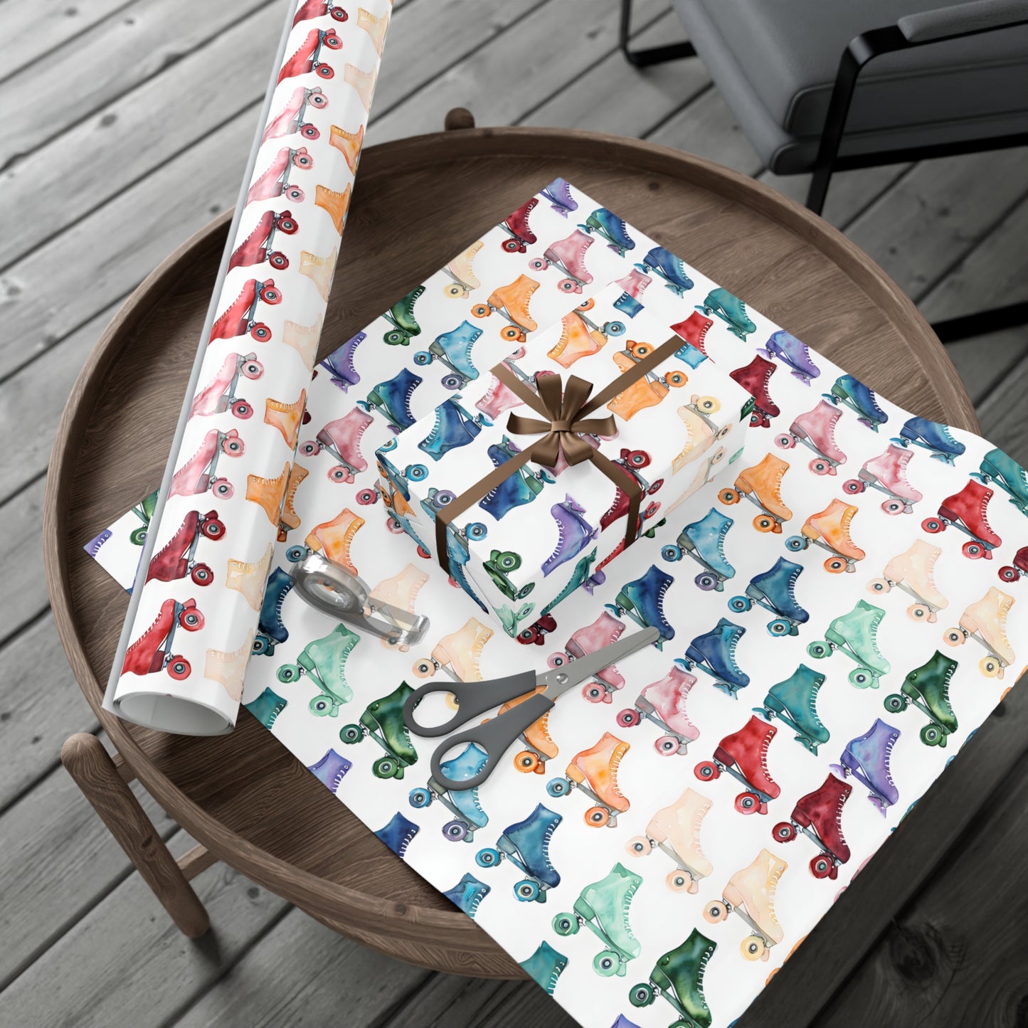 Roller Skating Wrapping Papers mockup