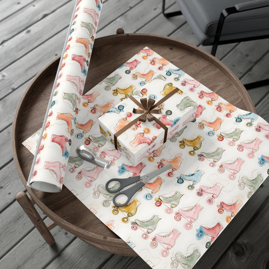 Roller Skating Wrapping Paper