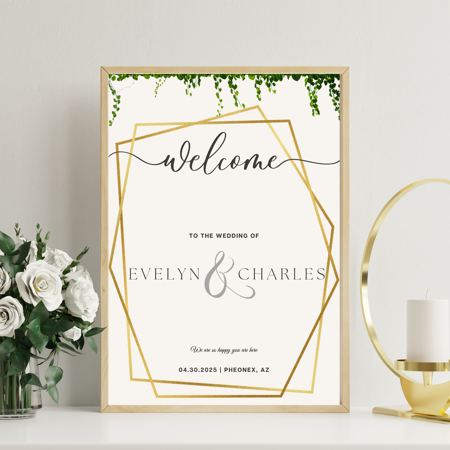 Wedding Welcome Sign - Design 473