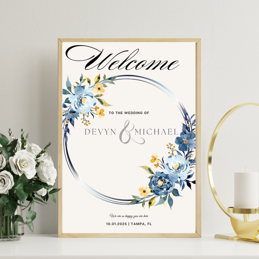 Wedding Welcome Sign - Design 480