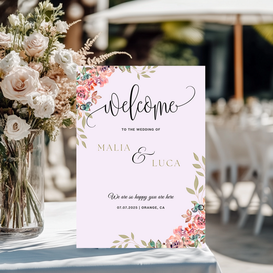 Wedding Welcome Sign - Design 476