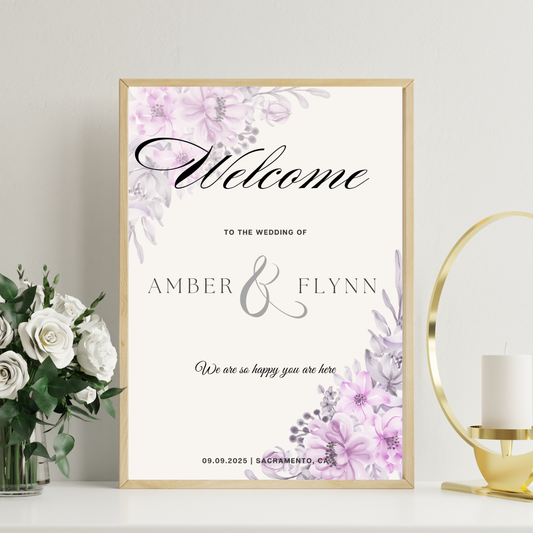 Wedding Welcome Sign - Design 477